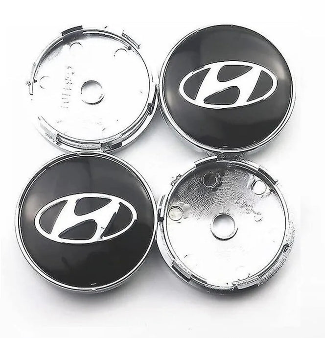 4 x Centre Caps for Hyundai Alloy Wheels 56mm or 60mm