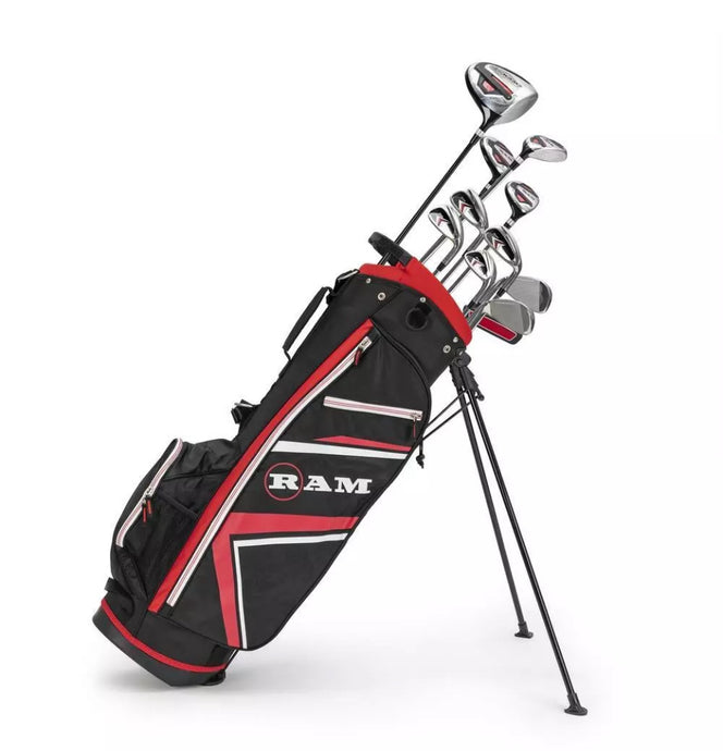 Ram Golf Accubar Plus Mens Golf Clubs Set With Stand Bag, Left Handed