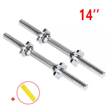 Load image into Gallery viewer, 2 x Dumbbells Bar Weight Lifting Set Spinlock Collars 14” 16” or 18”