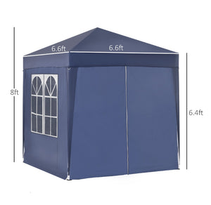 2x2 Metre Pop Up Marquee Gazebo with 4 Side Panels Waterproof