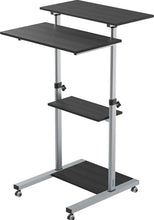 Load image into Gallery viewer, Mobile Computer Desk Height Adjustable Stand Up Workstation Laptop Table