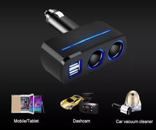 Load image into Gallery viewer, 2 Way Car Socket USB Multi Charger