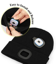 Load image into Gallery viewer, Beanie with Rechargeable LED Light