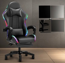 Load image into Gallery viewer, Reclining Gaming Chair with Footrest &amp; Bluetooth Speakers &amp; RGB LED Light