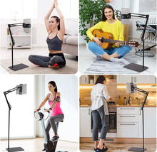 Load image into Gallery viewer, 360° Universal Adjustable Floor Stand Holder For iPad/Tablet/Phone 4-12.9&quot;