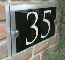 Load image into Gallery viewer, Personalised Anthracite House Sign Plaque