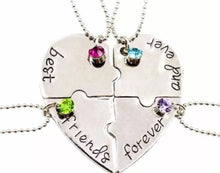 Load image into Gallery viewer, 4 Part Heart Pendant Neckless • Best Friends Forever! Perfect Gift 💝