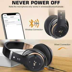 Foldable Bluetooth Wireless Headset Headphones