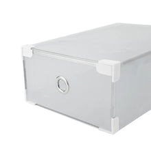 Load image into Gallery viewer, 20 x Clear Plastic Shoe Storage Boxes Stackable Foldable Box Organiser