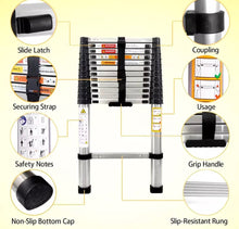 Load image into Gallery viewer, 5metre Telescopic Ladder Aluminium Extension Ladders