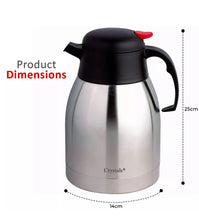 Load image into Gallery viewer, 2 Litre Stainless Steel Air pot Insulated Vacuum Flask Jug