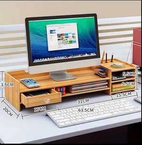 Laptop, Desktop, Monitor Riser Stand Tidy Desk Storage