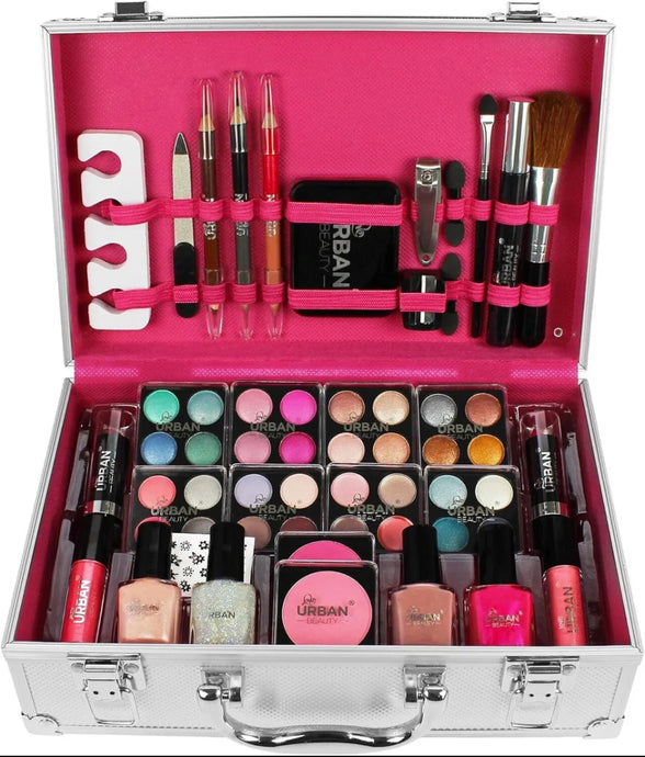 60pc Vanity Case Beauty Cosmetic Set Travel Make Up Box