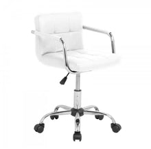 Load image into Gallery viewer, PU Leather Computer Office Desk Chair Chrome Legs Lift Swivel