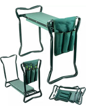Load image into Gallery viewer, Garden Kneeler Folding Stool with Tool Bag
