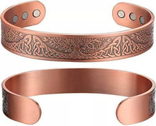 Load image into Gallery viewer, Tree of Life Copper Magnetic Bangle Bracelet Pain Relief Arthritis Health