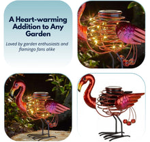 Load image into Gallery viewer, Solar Powered Flamingo Spiral Light Outdoor Garden