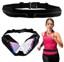 Load image into Gallery viewer, Dual Pocket Runner Waist Belt Bag for Jogging Gym Yoga etc