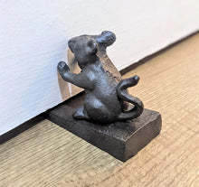 Load image into Gallery viewer, Mouse Cast Iron Metal Doorstopper Heavy Door Wedge