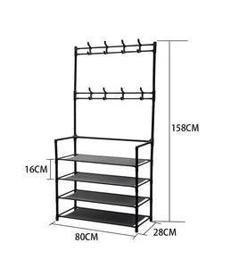 Coat Stand with 4 Tier Shoe Rack