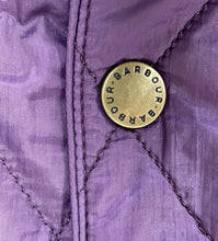 Load image into Gallery viewer, Barbour Flyweight Cavalry Purple Quilted Jacket Womens Ladies Size 10