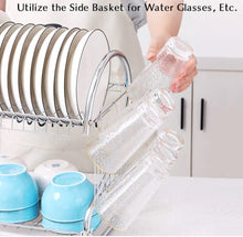 Load image into Gallery viewer, 2 Tier Dish Drainer Rack Holder With Drip Tray