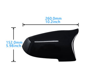 2pcs For BMW 6 Series F06 F12 F13 LCI 2013-16 Gloss Black Wing Mirror Cover Caps