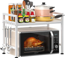 Load image into Gallery viewer, 2 Tier Adjustable Rack for Microwave Kitchen Storage