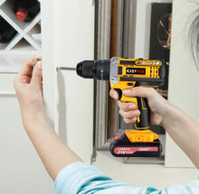 Load image into Gallery viewer, 21V Cordless Drill Combi Screwdriver Set with 2 Batteries