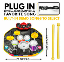 Load image into Gallery viewer, Kids Electronic Drum Kit Touch Play Mat Music Sound Play Toy