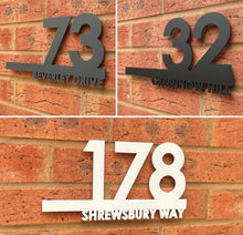 Load image into Gallery viewer, Personalised Door Sign Plaque Laser Cut Address Plaque House Number