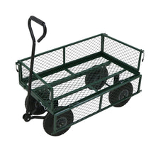 Load image into Gallery viewer, Heavy Duty Metal Green Garden Cart Utility Trolley