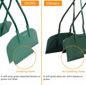 Long Handled Leaf Rake Grabs Garden Leaves Grabber