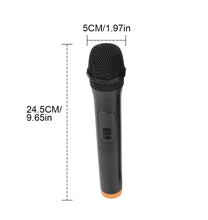 Load image into Gallery viewer, 2x Wireless Microphones UHF Rechargeable Mic Karaoke