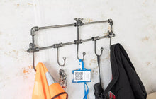 Load image into Gallery viewer, Vintage Style Industrial Wall Mounted Coat Hooks Rack Pegs Towel Rail Bathroom