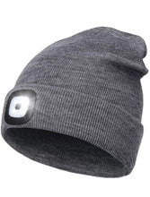 Load image into Gallery viewer, Beanie Hat with Rechargeable LED Light
