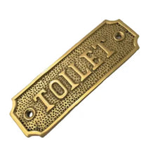 Load image into Gallery viewer, RETRO SIGN ANTIQUE STYLE BRASS PLAQUE WITH SCREWS