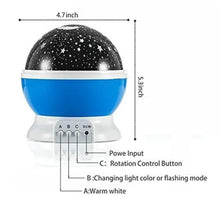 Load image into Gallery viewer, Rotating LED Galaxy Starry Night Light Projector