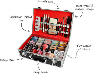 76pc Vanity Case Beauty Cosmetic Set Travel Make Up Box