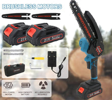 Load image into Gallery viewer, 8 inch Cordless Mini Chainsaw 8” with 2 Batteries