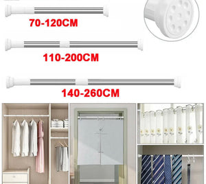 Telescopic Shower Curtain Rail Rod Extendable Pole