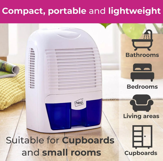 Portable 1.5L Dehumidifier Compact Quiet Condensation Damp Mould Solution