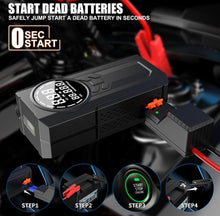 Load image into Gallery viewer, 99800mAh Portable Car Battery Jump Starter Pack + Tyre Inflator