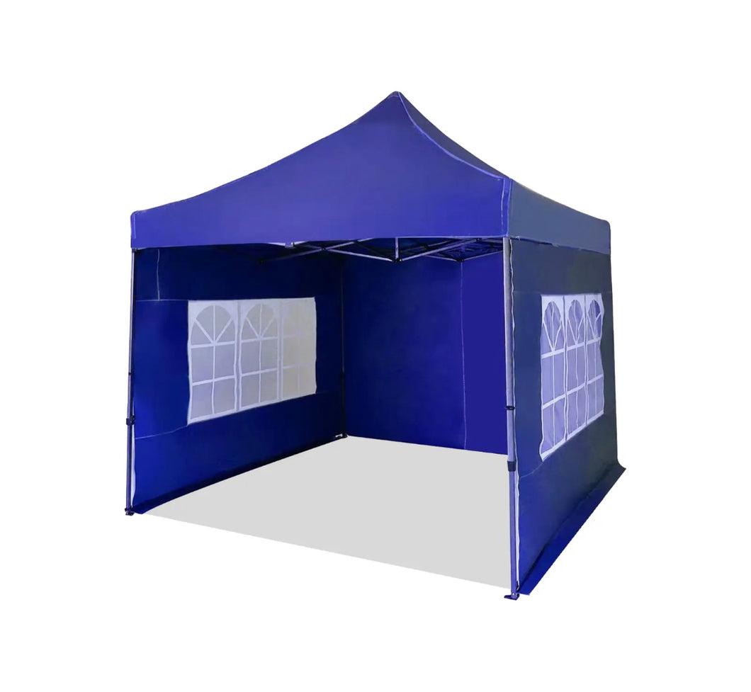 3x3 Metre Fast Pop Up Marquee Gazebo & 4 Side Walls Waterproof