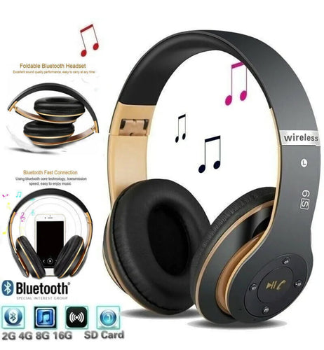 Bluetooth Wireless Headset Headphones + Microphone