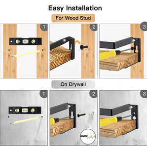 Wooden Wall Mounted Floating Shelves