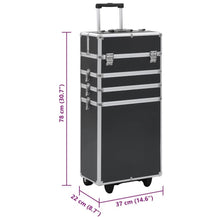 Load image into Gallery viewer, Large Black Professional Make-up Trolley