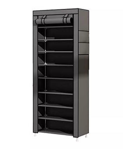 Dustproof Metal Frame Canvas Shoe Rack Cabinet