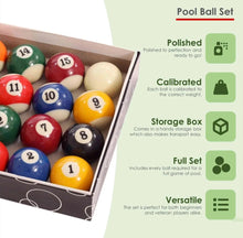 Load image into Gallery viewer, Pool Balls Set 16Pcs Spots And Stripes or Yellow/Reds  2”inch