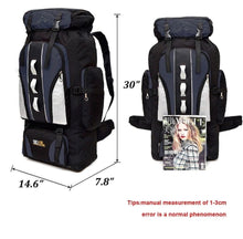 Load image into Gallery viewer, Hiking Camping Backpack-Waterproof Extra Large Rucksack 100L